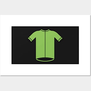 Green Sprinters Cycling Jersey Pattern Posters and Art